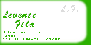 levente fila business card